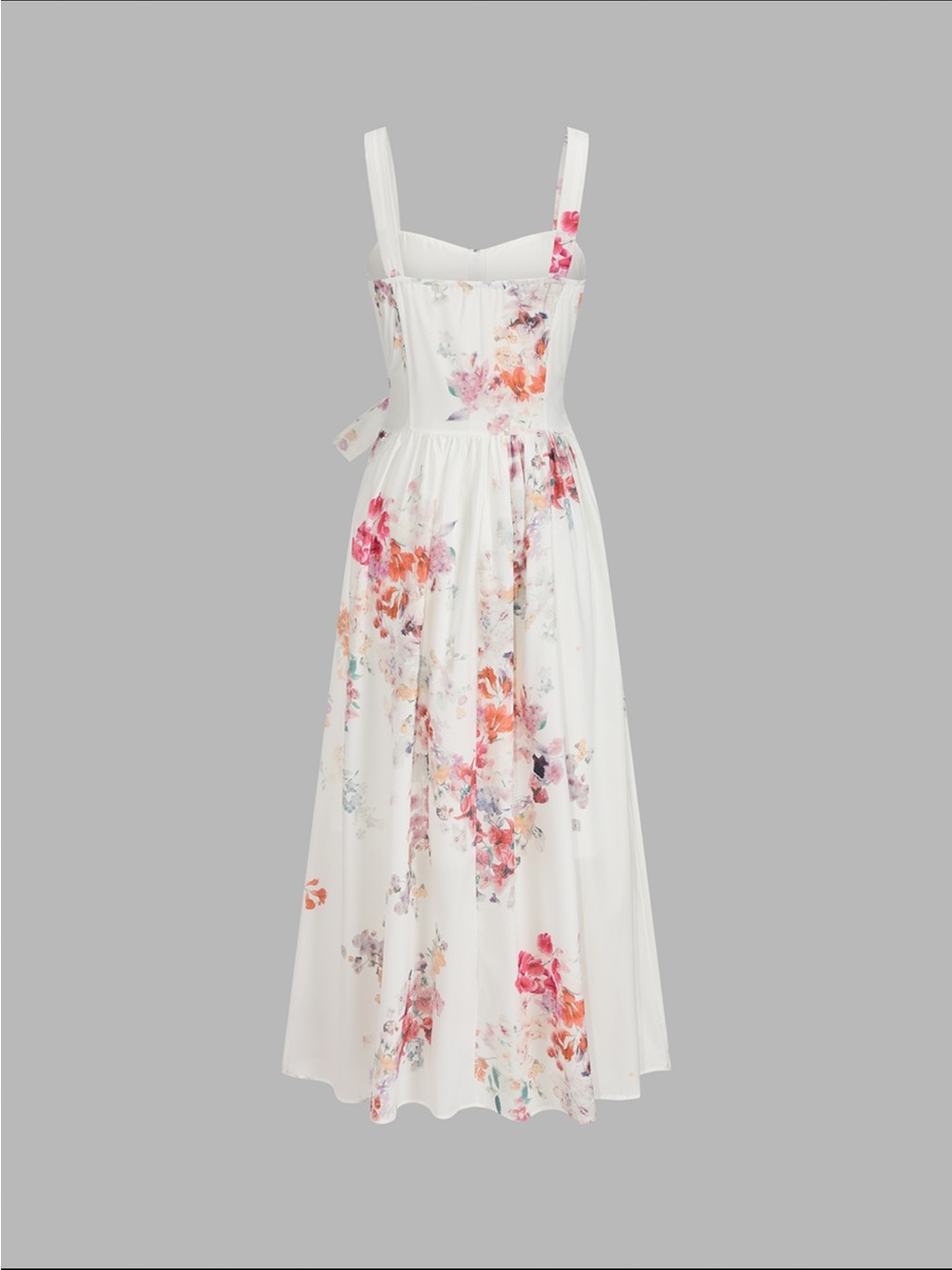 Commense watercolor floral corset midi dress - Picture 2 of 4